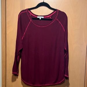 Rebels Deep Red Long Sleeve Top